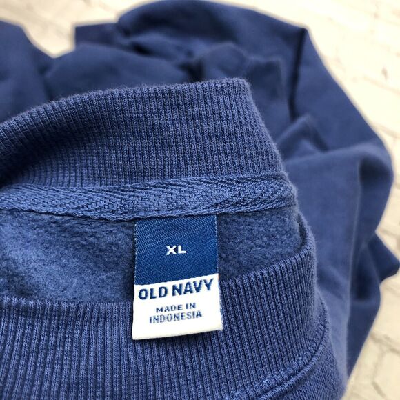 Old Navy Women Pullover Sweatshirt Top Size XL X-Large Blue Cotton Blend B169 15 - Picture 7 of 13